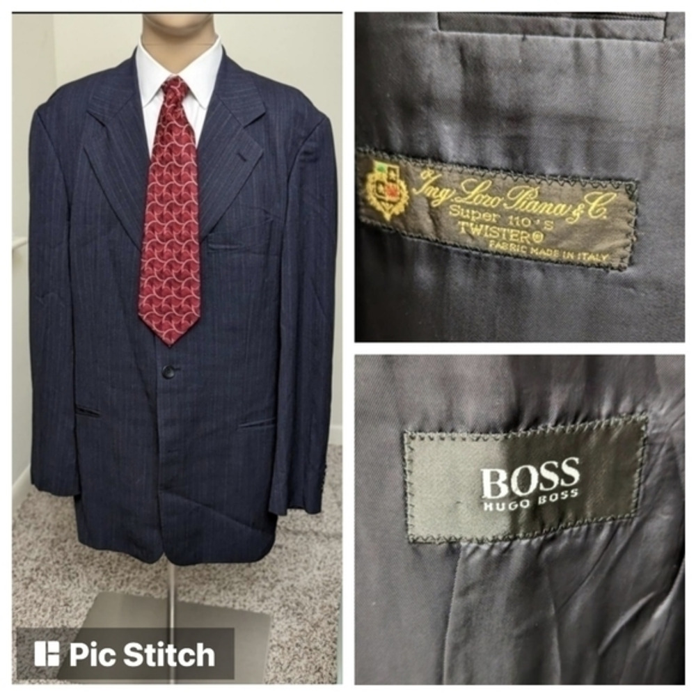 Hugo Boss x Loro Piana Blazer Men's 42 Sports‎ Coat Super 110s Black Suit Jacket